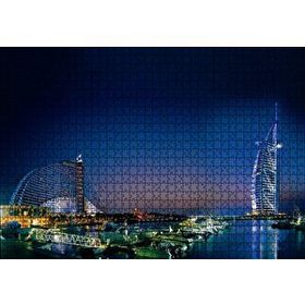 Cakapuzzle Dubai Jumeirah Gece Manzarası 120 Parça Ahşap Puzzle