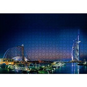 Cakapuzzle Dubai Jumeirah Gece Manzarası 120 Parça Ahşap Puzzle