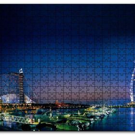 Cakapuzzle Dubai Jumeirah Gece Manzarası Ahşap 500 Parça Puzzle