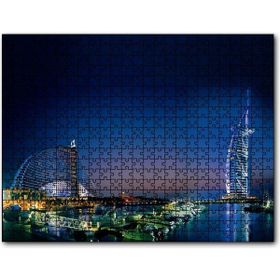 Cakapuzzle Dubai Jumeirah Gece Manzarası Mdf 255 Parça Puzzle