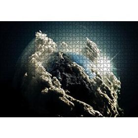 Cakapuzzle Dünya Güneş ve Beyaz Bulutlar 120 Parça Ahşap Puzzle