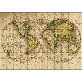 Cakapuzzle Dünya Haritası Görseli 120 Parça Ahşap Puzzle
