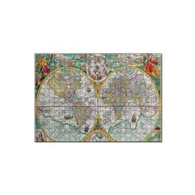 Cakapuzzle Dünya Haritası Latince ve Resimli Mdf 1000 Parça Puzzle