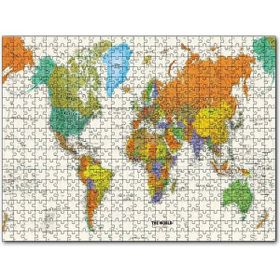 Cakapuzzle Dünya Haritası Sular Beyaz Renkte Mdf 1000 Parça Puzzle