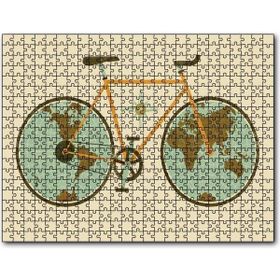 Cakapuzzle Dünya Haritası Tekerlekli Bisiklet 255 Parça Puzzle