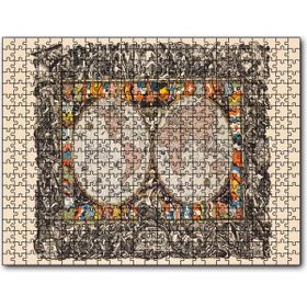 Cakapuzzle Dünya Haritası Ülke Bayrakları ve Tarihi Figür Mdf 255 Parça Puzzle