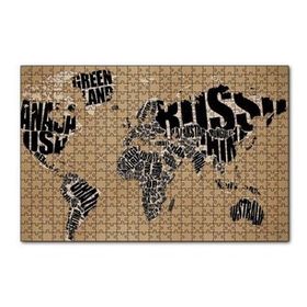 Cakapuzzle Dünya Haritası Ülke İsimleri Yazılı 120 Parça Ahşap Puzzle