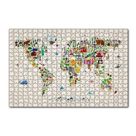 Cakapuzzle Dünya Haritası Ülkeler ve Simgeleri 120 Parça Ahşap Puzzle