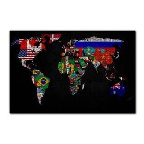 Cakapuzzle Dünya Haritası ve Bayraklar Mdf 120 Parça Puzzle