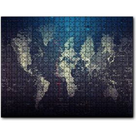 Cakapuzzle Dünya Haritası ve Yağmur Damlaları 1000 Parça Mdf Puzzle