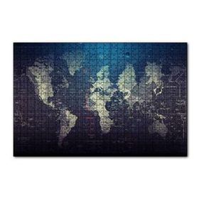 Cakapuzzle Dünya Haritası ve Yağmur Damlaları 120 Parça Ahşap Puzzle