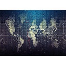 Cakapuzzle Dünya Haritası ve Yağmur Damlaları 255 Parça Puzzle