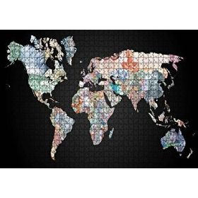 Cakapuzzle Dünya Hatitası Ve Para Birimleri Görseli 120 Parça Ahşap Puzzle