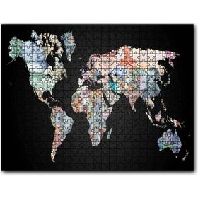 Cakapuzzle Dünya Hatitası ve Para Birimleri Görseli Mdf 255 Parça Puzzle