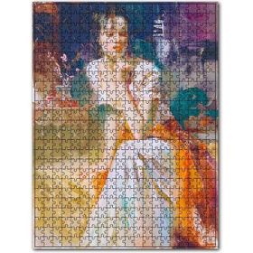 Cakapuzzle Düşünen Güzel Kadın Empresyonist Çalışma Görseli 120 Parça Puzzle