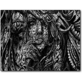 Cakapuzzle Düşünen Kadın Portresi Metal Gravür Mdf 1000 Parça Puzzle