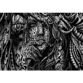 Cakapuzzle Düşünen Kadın Portresi Metal Gravür Mdf 1000 Parça Puzzle
