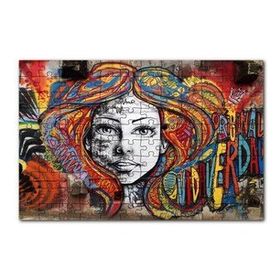 Cakapuzzle Duvar Boyama Afrikalı Kadın Renkli Saçları Puzzle