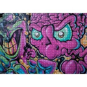 Cakapuzzle Duvar Boyama Beyin ve Gözler 120 Parça Ahşap Puzzle