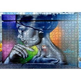 Cakapuzzle Duvar Boyama Genç Kadın Profil 120 Parça Ahşap Puzzle