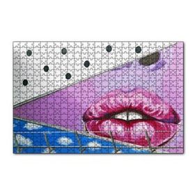 Cakapuzzle Duvar Boyama Kırmızı Dudaklar 120 Parça Ahşap Puzzle