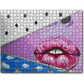 Cakapuzzle Duvar Boyama Kırmızı Dudaklar Mdf 255 Parça Puzzle