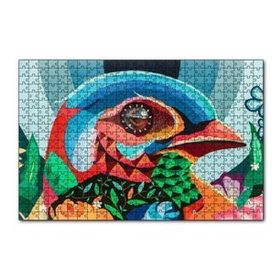 Cakapuzzle Duvar Boyama Renkli Kuş 120 Parça Ahşap Puzzle