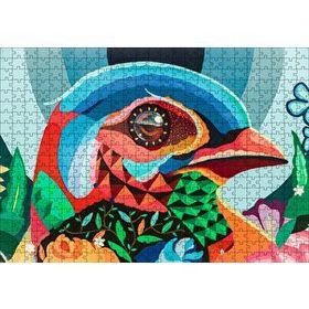 Cakapuzzle Duvar Boyama Renkli Kuş 120 Parça Ahşap Puzzle