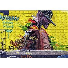 Cakapuzzle Duvar Boyama Şapkalı Siyahi 120 Parça Ahşap Puzzle