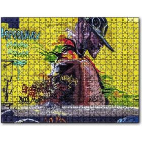 Cakapuzzle Duvar Boyama Şapkalı Siyahi 500 Parça Puzzle