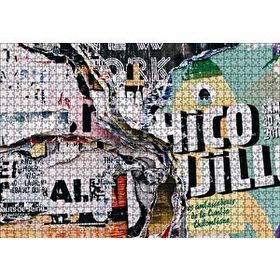 Cakapuzzle Duvar Eski Yırtık Afişler Mdf 1000 Parça Puzzle