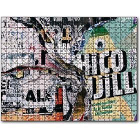 Cakapuzzle Duvar Eski Yırtık Afişler Mdf 120 Parça Puzzle
