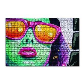 Cakapuzzle Duvar Resmi Gözlüklü Kadın 120 Parça Ahşap Puzzle