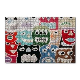 Cakapuzzle Duvarda Graffiti Yüzleri 120 Parça Ahşap Puzzle