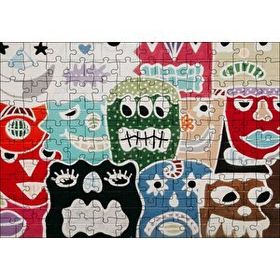 Cakapuzzle Duvarda Graffiti Yüzleri 120 Parça Ahşap Puzzle