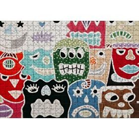 Cakapuzzle Duvarda Graffiti Yüzleri 120 Parça Ahşap Puzzle