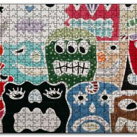 Cakapuzzle Duvarda Graffiti Yüzleri Mdf 255 Parça Puzzle