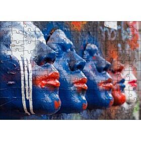 Cakapuzzle Duvarda Yüz Büstleri 120 Parça Ahşap Puzzle