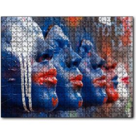 Cakapuzzle Duvarda Yüz Büstleri Mdf 1000 Parça Puzzle