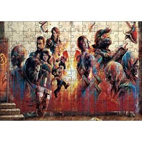 Cakapuzzle Duvardaki Karekterler 120 Parça Ahşap Puzzle