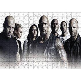 Cakapuzzle Dwayne Johnson Statham Michelle Ahşap 255 Parça Puzzle