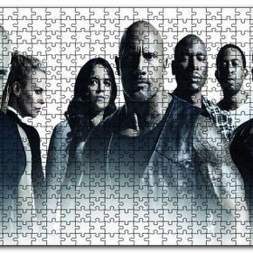 Cakapuzzle Dwayne Johnson Statham Michelle Ahşap 500 Parça Puzzle