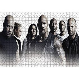 Cakapuzzle Dwayne Johnson Statham Michelle Ahşap 500 Parça Puzzle