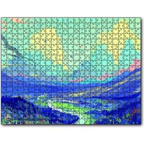 Cakapuzzle Ebruli Doğası Akarsu Ova Ahşap 1000 Parça Puzzle