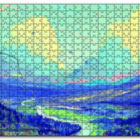 Cakapuzzle Ebruli Doğası Akarsu Ova Mdf 120 Parça Puzzle