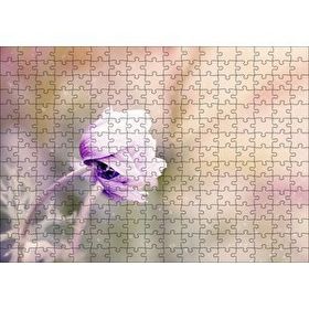 Cakapuzzle Eflatun Rengi Çiçek ve Su Damlaları 120 Parça Ahşap Puzzle
