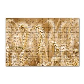 Cakapuzzle Eğilmiş Buğday Başakları Yakın Çekim 120 Parça Ahşap Puzzle