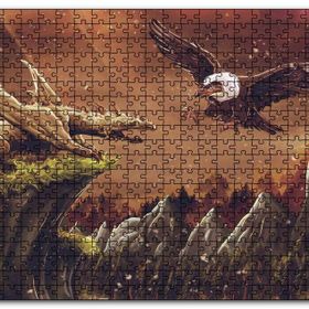 Cakapuzzle Ejderha Akbabaya Karşı Mdf 500 Parça Puzzle