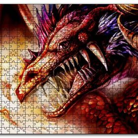 Cakapuzzle Ejderha ve Sarı Saçlı Kız Mdf 255 Parça Puzzle