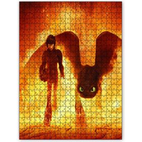 Cakapuzzle Ejderhanı Nasıl Eğitirsin 3 Alevler İçinden Ahşap 255 Parça Puzzle